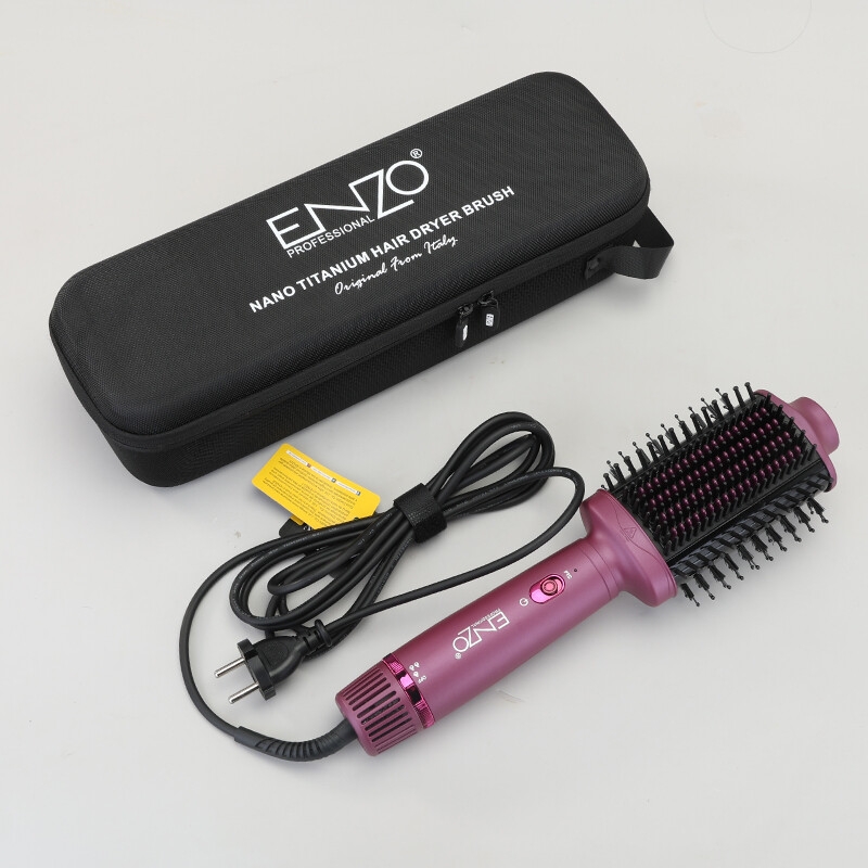 Enzo EN-4110 Brosse Sèche-cheveux électrique à air chaud à ions négatifs Brosse à lisser Peigne 1500W image