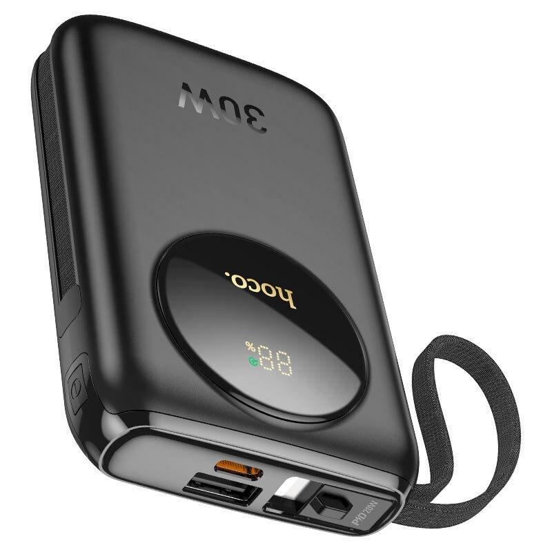 Banque d'alimentation entièrement compatible Hoco Q19 Lucky 30 W avec ports 10 000 mAh