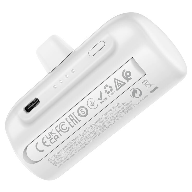 Caractéristiques de la banque d'alimentation de poche Hoco J106 TC 5000 mAh