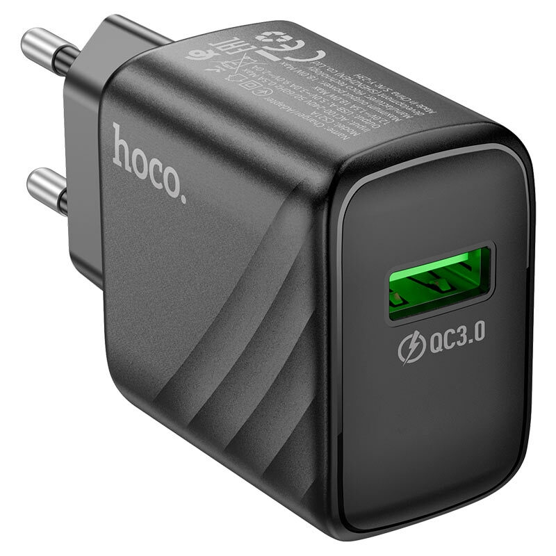 hoco cs21a rich qc3 single port wall charger eu output