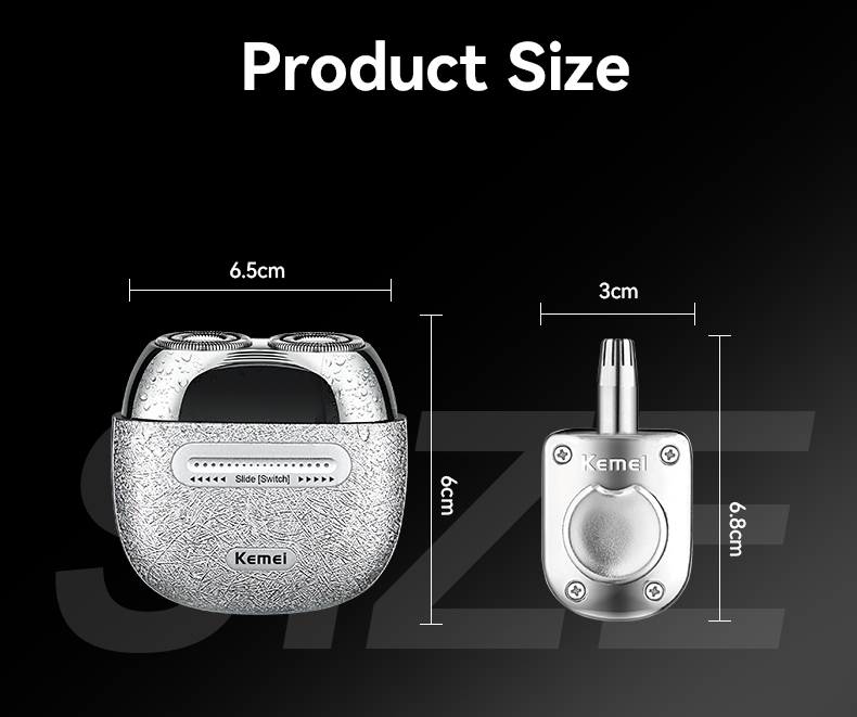 KEMEI km-t288 Pocket Size Waterproof Razor Mini Electric Shaver Cordless Beard Razor Replacement Shaver Manual Nose Hair Device manufacture