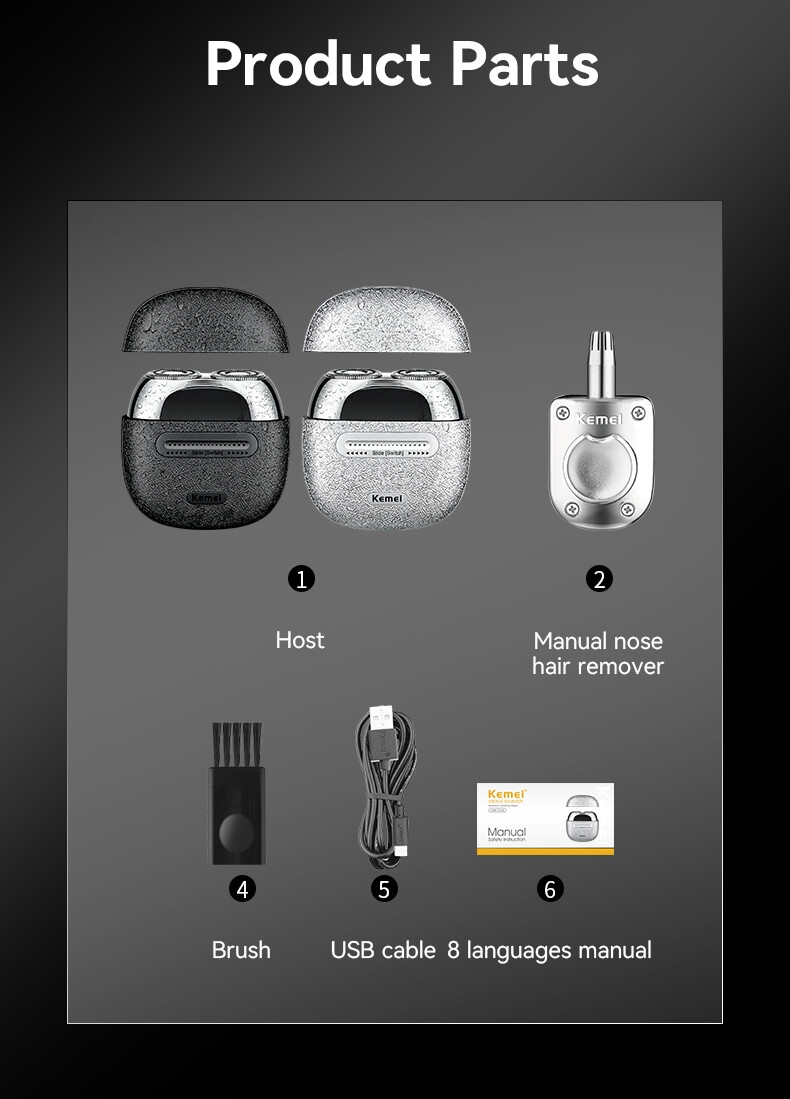 KEMEI km-t288 Pocket Size Waterproof Razor Mini Electric Shaver Cordless Beard Razor Replacement Shaver Manual Nose Hair Device supplier