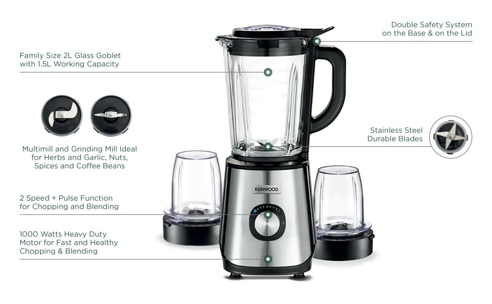 Kenwood Blender 1000W 2L BLM45.240SS -