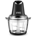 IRIS Mini Hachoir avec Bol en verre de 1,8L 400W 2 vitesses -  IPE-MH01-40N - Noir