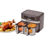 product_image_name-Sonashi-Friteuse à Air Numérique Double Bac 10L 2600 W Digital multiprogrammes En inox -1