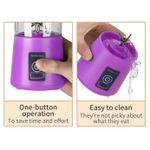 product_image_name-HALEY-Blender Mixeur Portable À Main 480mL Sans Fil - Rechargeable Avec Batterie 2000mAh - pour Smoothie Shakes et Mixe Fruits - Violet HY2950-4