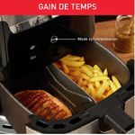 product_image_name-Moulinex- Friteuse sans Huile Easy Fry & Grill XXL 8 prog 2 zones cuisson-digital- 6.5L- EZ801D10-Noir-Argent-4