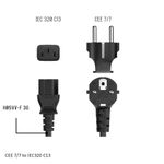 product_image_name-Générique-Câble d’Alimentation pour PC 3m Ø 3x0.75mm² avec Double Connecteurs C13 (Prise EU Type E vers 2x IEC320C13)-8