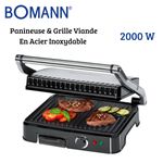 product_image_name-Bomann-Panineuse et Grille Viande Électrique 2000W avec Indicateur INOX - Contact Grill KG 2242 CB-1
