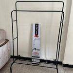 product_image_name-Générique-Penderie Double Barre En Métal Avec Etagère Pour Chausures - 50x100x155 Cm - Noir-5