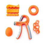 Lot de 5 kits d'Exercices de Renforcement de la Force de Préhension des Doigts et des Avant-bras - Orange