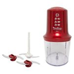 Moulinex Mini Hachoir Électrique - AT714G32 - Multi Moulinette 3 En 1 - Rouge