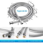 product_image_name-Générique-Tuyau de Douche Flexible Extensible en Acier Inoxydable - 2M-1
