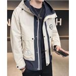 product_image_name-Fashion Collection-Parka Blouson Homme Jacket d'hiver élègante Bombers glacé avec Capuche Tendance 2026 Veste Chic Fashion Style décontracté - Beige-4