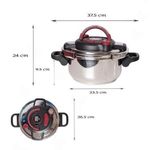 product_image_name-Unipro-Cocotte Minute Autocuiseur Inox 6 Litres Avec Minuterie - Compatible Tous Feux avec Ouverture Facile - UP-CM6G-8