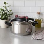 product_image_name-Unipro-Cocotte Minute Autocuiseur Inox 8 Litres Avec Minuterie - Compatible Tous Feux avec Ouverture Facile - UP-CM8G-4