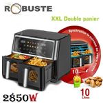 product_image_name-Robuste-Friteuse Electrique Airfryer – Double panier - 10 Litres – Tactile - 2850W - AF10 - Noir-Argent-1