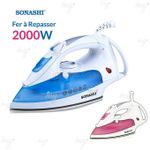product_image_name-Sonashi-Fer à repasser à la vapeur semelle céramique 2000 W -SI-5042C-Blanc/bleu-1