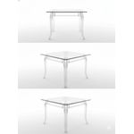 Ferdi Plast طاولة كريستال مربعة 1100/1100 مع 4 كراسي متلألئة