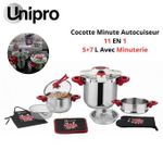 product_image_name-Générique-طباخة ضغط Unipro 4 في 1 من الستانلس ستيل 8 قطع 7 لتر + 5 لتر مع مؤقت وفتحة سهلة Unipro UP-CM5+7M-1
