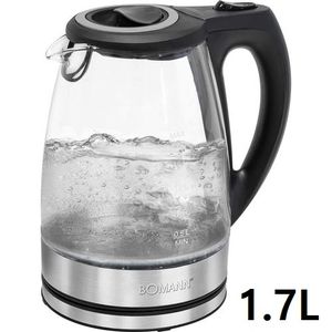 Bouilloire électrique en verre 1,5L 2200W Bomann WKS 6032 G CB