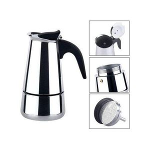 صانعة قهوة إسبريسو من الفولاذ المقاوم للصدأ، 4 أكواب