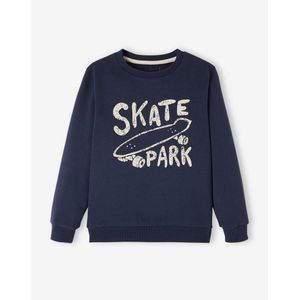 Vertbaudet Sweat  Grand Motif Graphique Garçon - Dark Bleu indigo