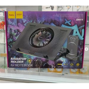 Hoco DH11  Support pour ordinateur portable et téléphone portable avec radiateur noir  de haute qualité et durabilité