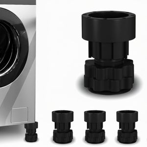 أقدام للغسالة 4 قطع بارتفاع قابل للتعديل - دعم مضاد للاهتزاز