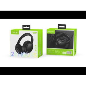 Modio  Casque sans fil  WB-01 : son HD, longue autonomie et commandes multifonctions (noir).