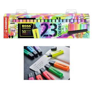 Surligneurs STABILO BOSS ORIGINAL Fluo & Pastel - Set de bureau de