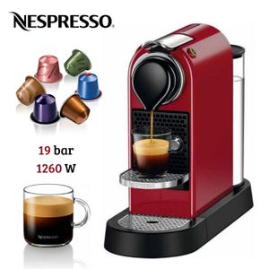 Nespresso Machine À Café Citiz à Capsules 1260W avec Reservoir 1 Litre - Fonction d'économie d'énergie - C113 Cherry Red