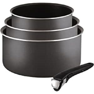 Set de casseroles Ingenio Essential 5 Gris Anthracite 4 Pièces