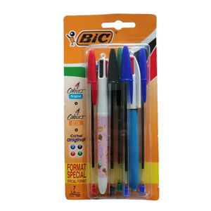 Boîte 50 stylos bille cristal Bic rouge - Fournitures scolaires et