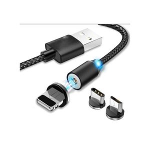 Câble USB Type C Magnétique, [Lot de 2, 1M] Chargeur USB C Aimanté Chargeur  Magnétique Type C pour Samsung Galaxy Huawei Argent
