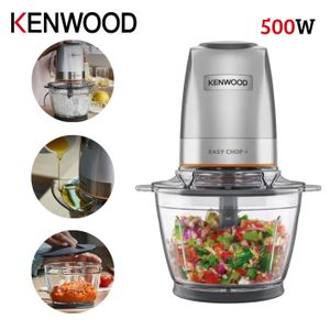 Kenwood مفرمة متعددة الوظائف بقوة 500 واط سرعتين مع وعاء زجاجي 600 مل و4 شفرات - وظيفة تكسير الثلج - EASY CHOP+ CHP62.470SI