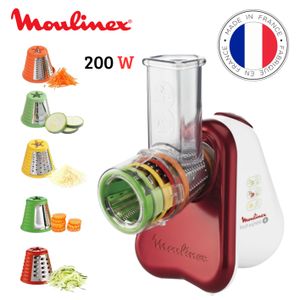 Moulinex مفرمة كهربائية لتقطيع الخضار 5 في 1 بقوة 200 واط مع 5 مخاريط - صنع في فرنسا - Fresh Express DJ755G32