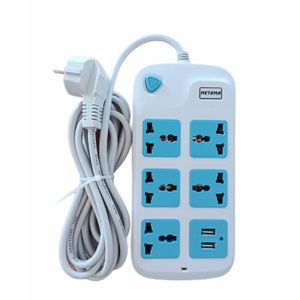 Multiprise Rallonge Power Master 3 Prise + 3 Usb 2M 2500W 100-250V - Prix  en Algérie