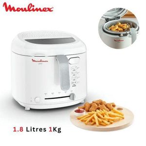 Moulinex Friteuse Électrique UNO a huile 1.8L 1470W 1KG Blanc - AF203110