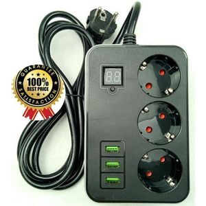 Multiprise Rallonge Power Master 3 Prise + 3 Usb 2M 2500W 100-250V - Prix  en Algérie