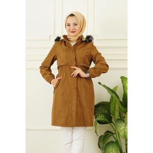 Manteau Hijab Avec Boutons - Beige 10213W153 - Prix en Algérie