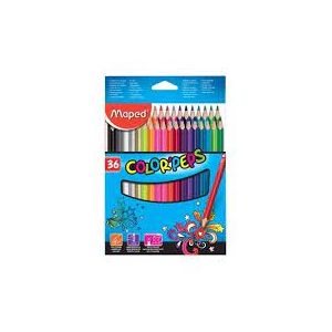 CRAYONS COULEURS COLOR'PEPS CLASSIC DE 18 COULEURS MAPED REF: 183218