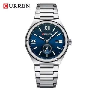Curren Montre Homme modèle 8471 Quartz acier inoxydable en cadran bleu