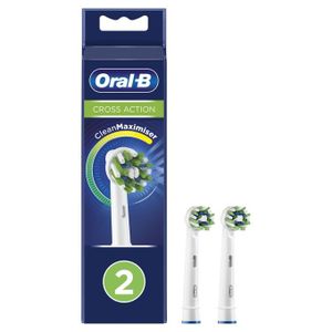 Oral B 02 استبدال رأس فرشاة الأسنان الكهربائية - حركة متقاطعة - تنظيف مكثف