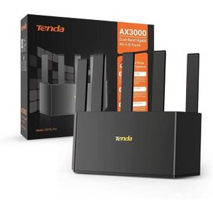 tenda  TX2L Pro Routeur WiFi intelligent  WiFi 6 AX3000, routeur WiFi 6 double bande Gigabit, 5 antennes à gain élevé de 6 dBi, 3 ports LAN Gigabit, WPA3+OFDMA+MU-MIMO 