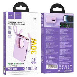 Hoco Q19 power banque d'alimentationViolet  chargeur telephone  شاحن هاتف  باور بانك  بطارية خارجية باور بنك