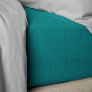 Drap plat-Luxe Doux Lit 1 personne Unique/BLEU Roi. - Prix en Algérie