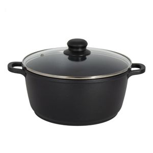Padella Marmite Avec Couvercle En Verre -28 cm- Noir