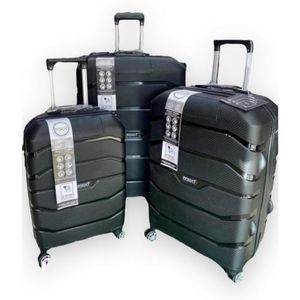 Valise de Voyage en Polypropylene Incassable 3pcs 20/24/28 Rouge