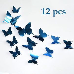 Stickers Muraux 3D Papillons X12 Effet Miroir - Prix en Algérie